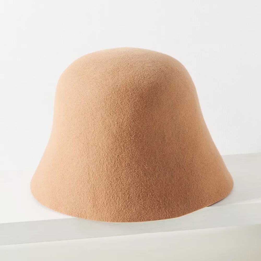 NWT Anthropologie Mod Velvet Tan Bucket Hat - Picture 5 of 5